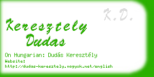 keresztely dudas business card