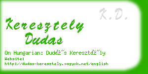 keresztely dudas business card
